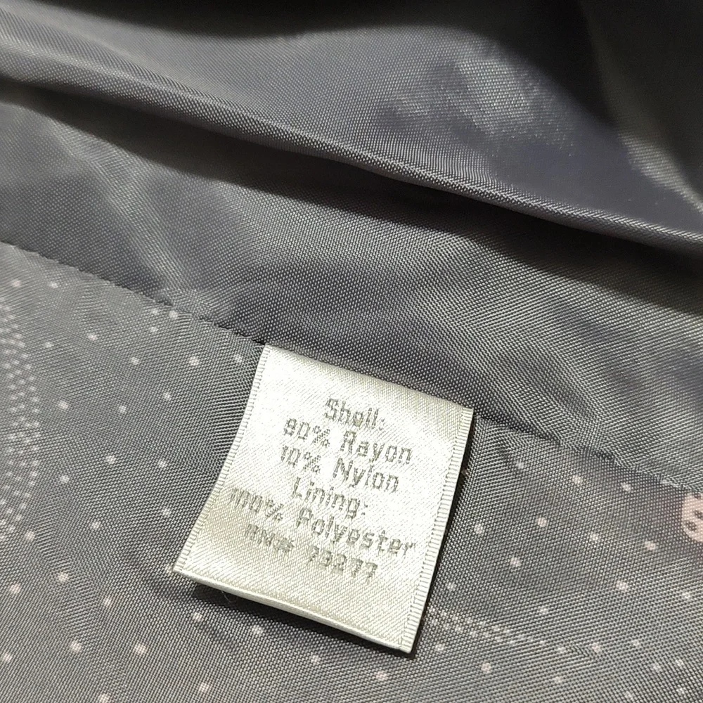 Lauren Conrad Blue Gray Cropped Blazer w/ Ruched 3/4 Sleeves sz 12 - Picture 8 of 9